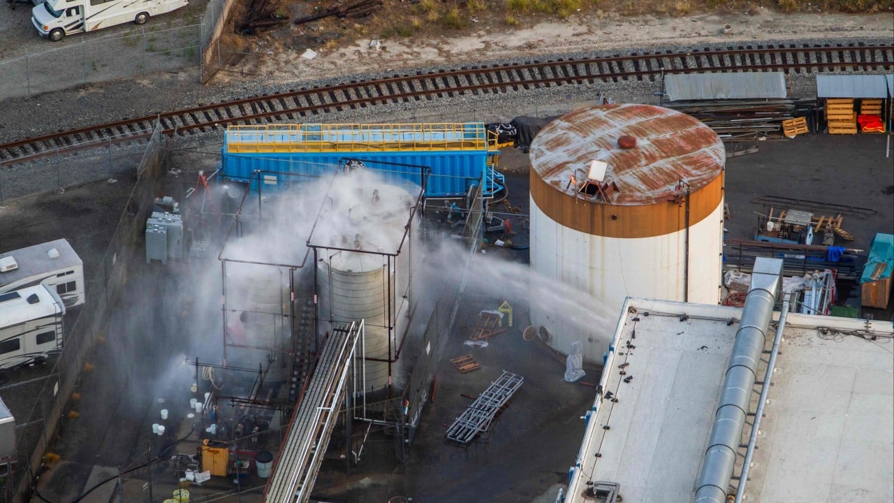 California races to prevent chemical tank explosion as thousands evacuated